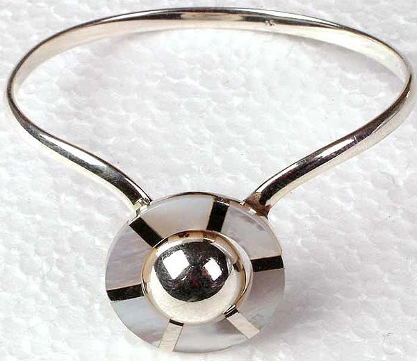 exotic india Shell Inlay Bracelet | Sterling Silver Jewelry