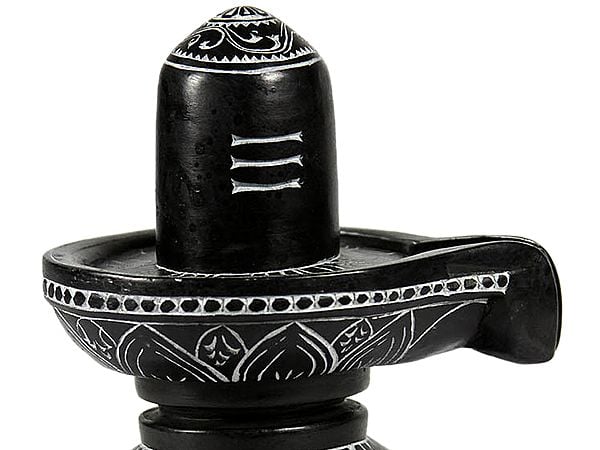 Exotic India Shiva Linga – Black Marble Statue From Mahabalipuram 