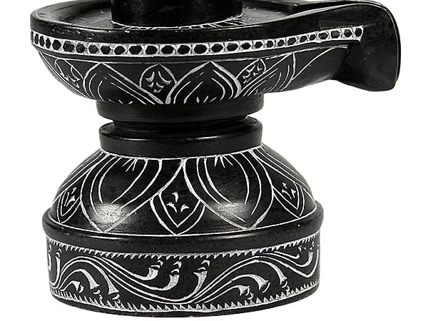 Exotic India Shiva Linga – Black Marble Statue From Mahabalipuram 