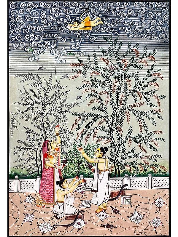 exotic india Shree Ram Sita Lakshman Hanuman Painting 