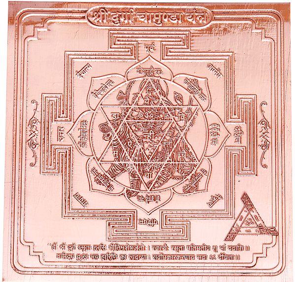 exotic india Shri Durga Chamunda Yantra - The Supreme Mother Goddess 