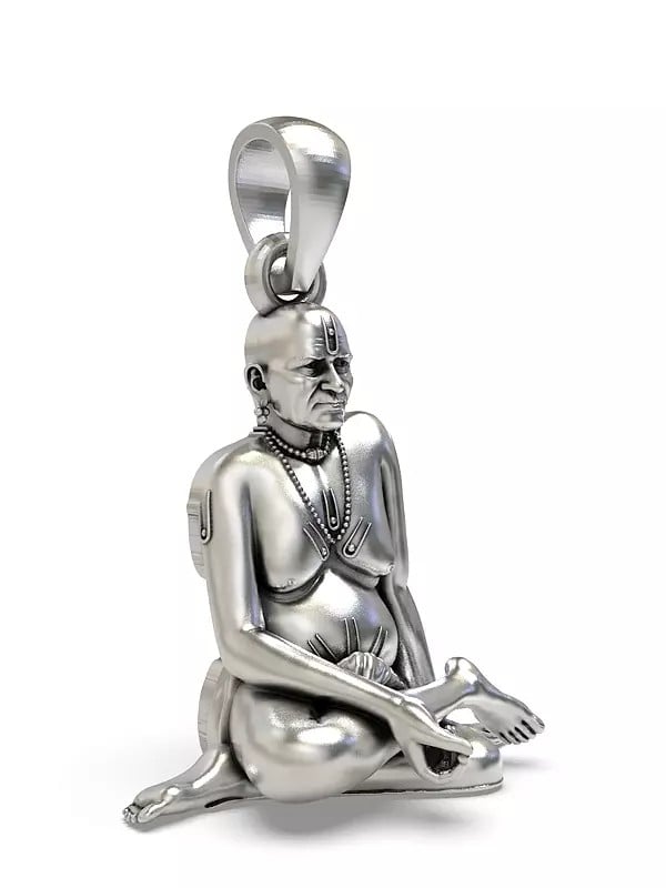 Exotic India Shri Swami Samarth Sterling Silver Pendant