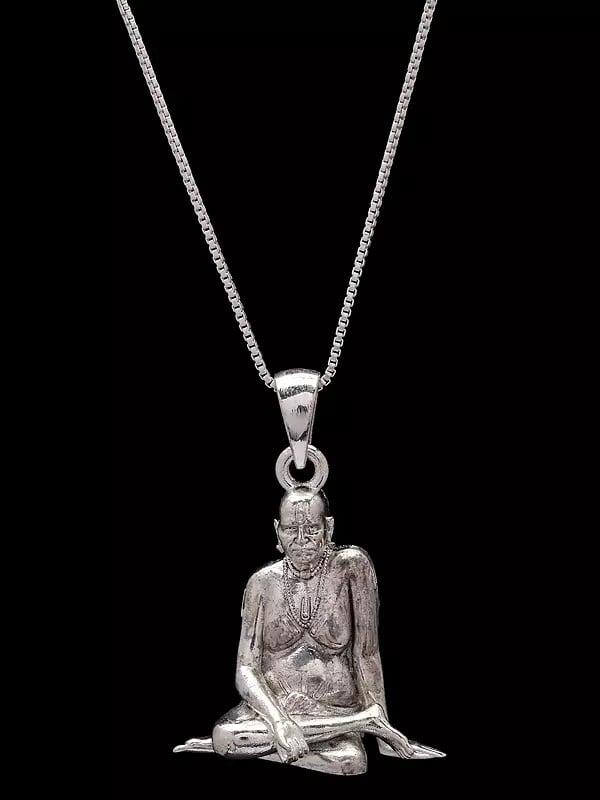 Exotic India Shri Swami Samarth Sterling Silver Pendant