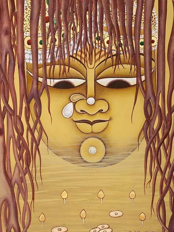 Exotic India Shrinathji Appearing From The Lotus Pond | Pichwai Art 