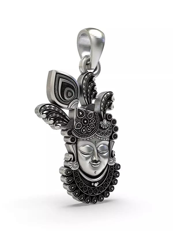 Exotic India Shrinathji Face Sterling Silver Pendant
