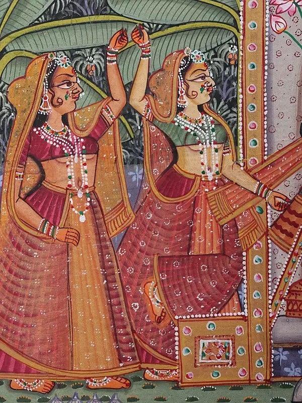 Exotic India Shrinathji Pichhwai Art | Watercolor On Paper