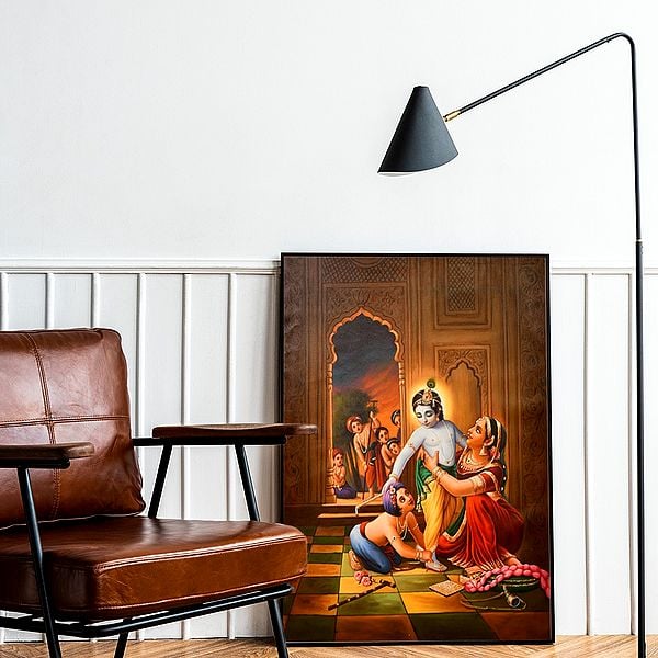 Exotic India Shringara Of Baby Krishna | Oil Painting On Canvas 