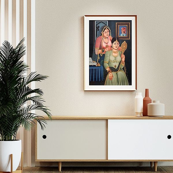 Exotic India Shringara Of The Princess Oil Painting On Canvas