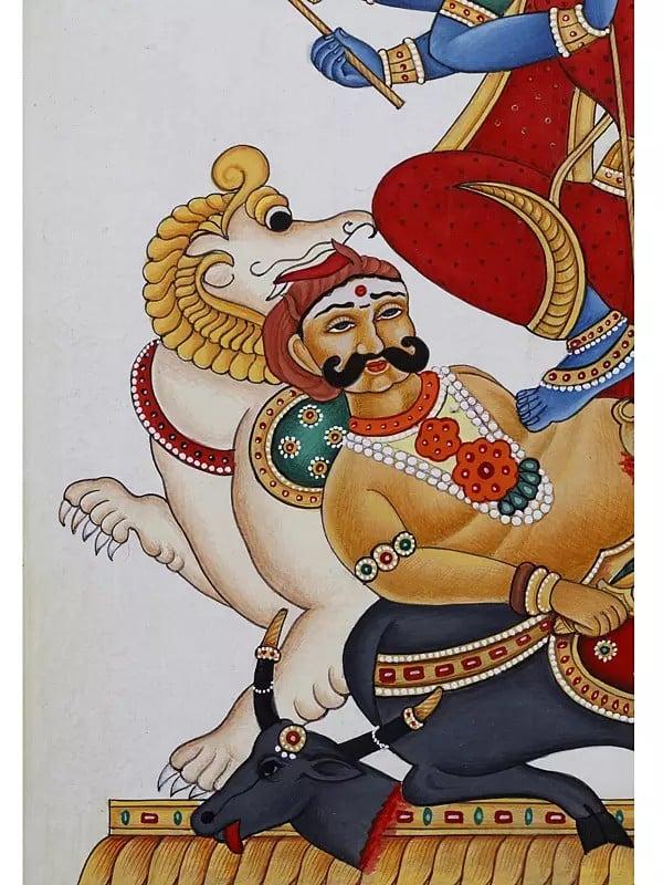 Exotic India Shyambarna Devi Durga | Watercolor On Paper 