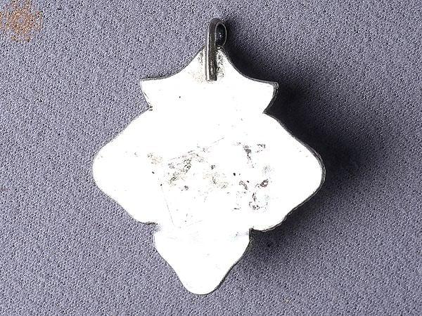 Exotic India Siku Silver Pendant | Indian Gemstone Jewelry 