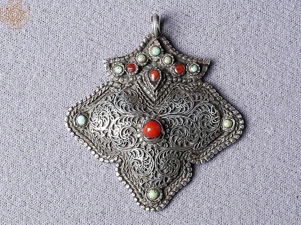 exotic india Siku Silver Pendant | Indian Gemstone Jewelry