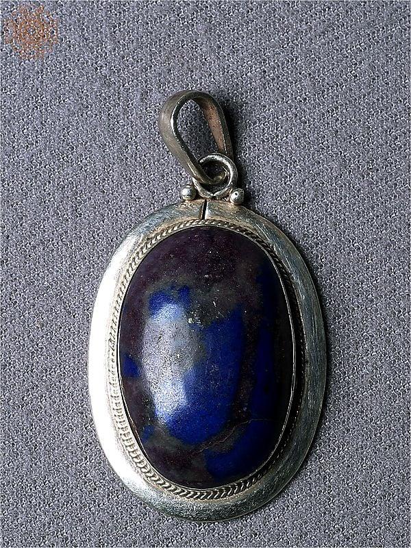 exotic india Silver Oval Pendant | Sterling Silver Jewelry