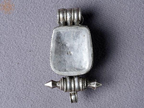 Exotic India Silver Tibetan Ghau Pendant From Nepal 