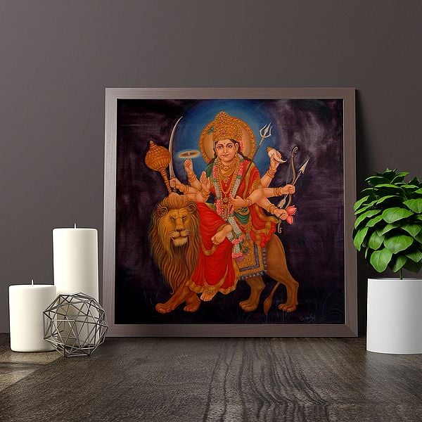 Exotic India Simhavahini Devi Durga - Beauty And Ferocity