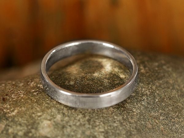 exotic india Slim Flat Silver Band Ring | Sterling Silver Rings 