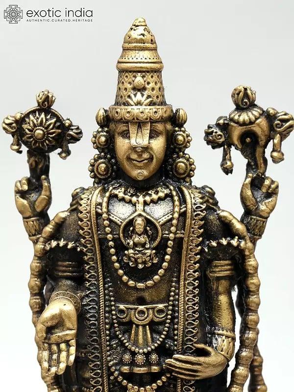 Exotic India Small Superfine Lord Venkateswara Swami And Garuda | Ideal For Puja 