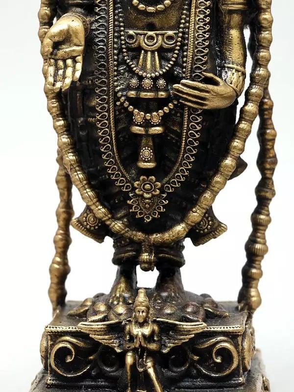 Exotic India Small Superfine Lord Venkateswara Swami And Garuda | Ideal For Puja 