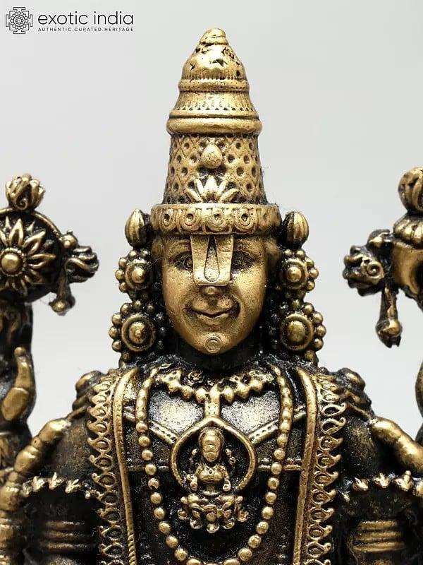 Exotic India Small Superfine Lord Venkateswara Swami And Garuda | Ideal For Puja 