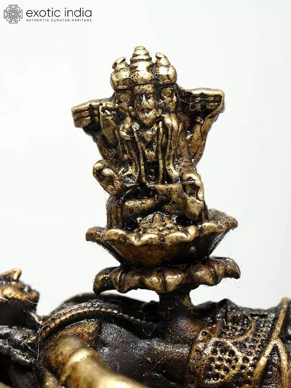 Exotic India Small Superfine Sheshashayi Vishnu With Brahma’s Birth On Lotus | Ideal For Puja 