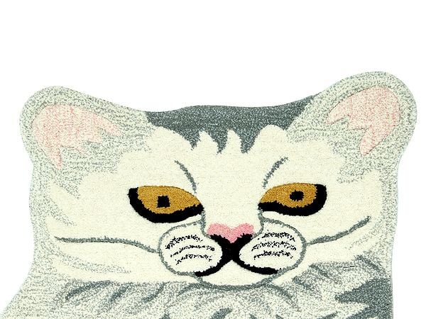 Exotic India Snow-White Cat Yogic Asana Mat From Mirzapur 