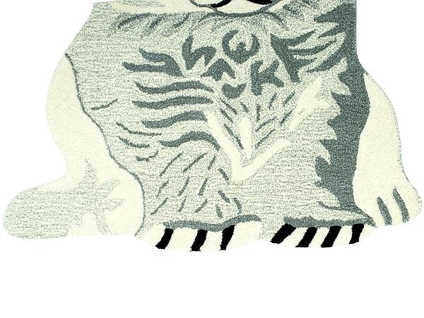 Exotic India Snow-White Cat Yogic Asana Mat From Mirzapur 