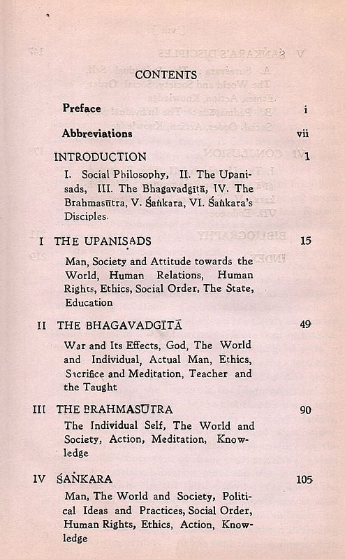 Exotic India Social Philosophy Of Vedanta (An Old And Rare Book With Pin Holed Book) 