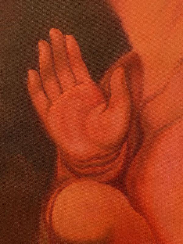 Exotic India Soft Hued Ganesha Oil Painting On Canvas | Without Frame 