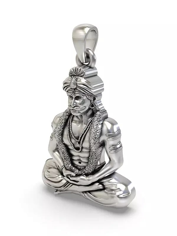 Exotic India South Indian Deity Muneshwara Swamy Pendant 