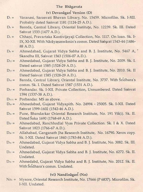 Exotic India Srimad Bhagavata Mahapurana- Purana Critical Edition (Set Of 6 Volumes) An Old And Rare Book 
