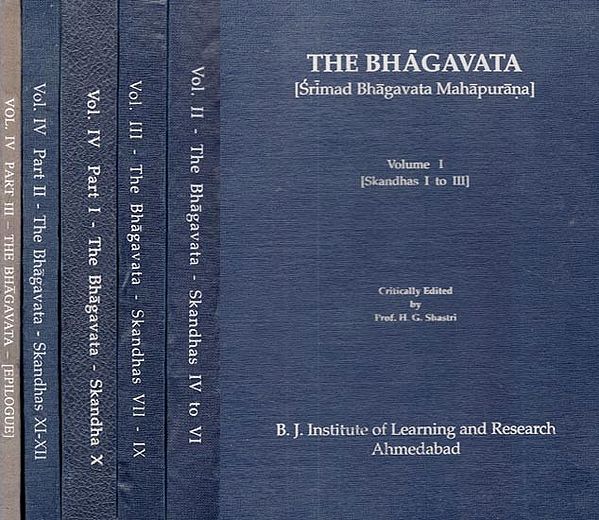 exotic india Srimad Bhagavata Mahapurana- Purana Critical Edition (Set of 6 Volumes) An Old and Rare Book 
