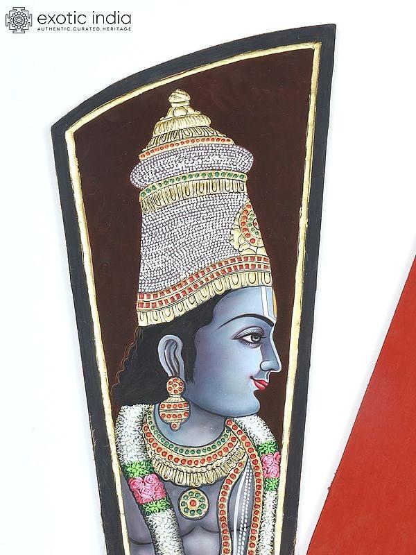 Exotic India Srinivasa Kalyanam Under The Vaishnava Tilak | Tanjore Art With Gold Work 