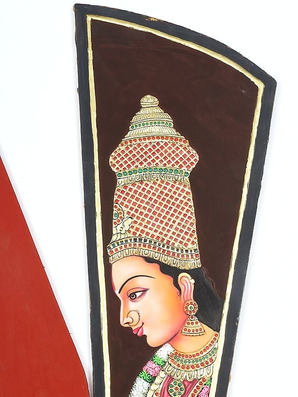 Exotic India Srinivasa Kalyanam Under The Vaishnava Tilak | Tanjore Art With Gold Work 