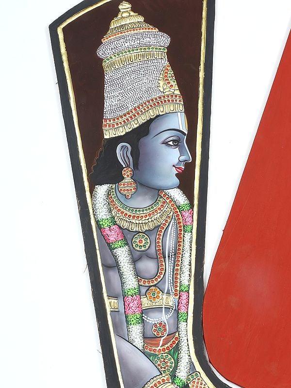 Exotic India Srinivasa Kalyanam Under The Vaishnava Tilak | Tanjore Art With Gold Work 