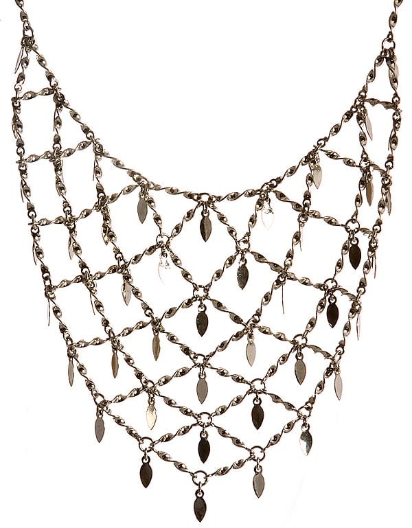 exotic india Sterling Knotted Rope Designer Necklace 