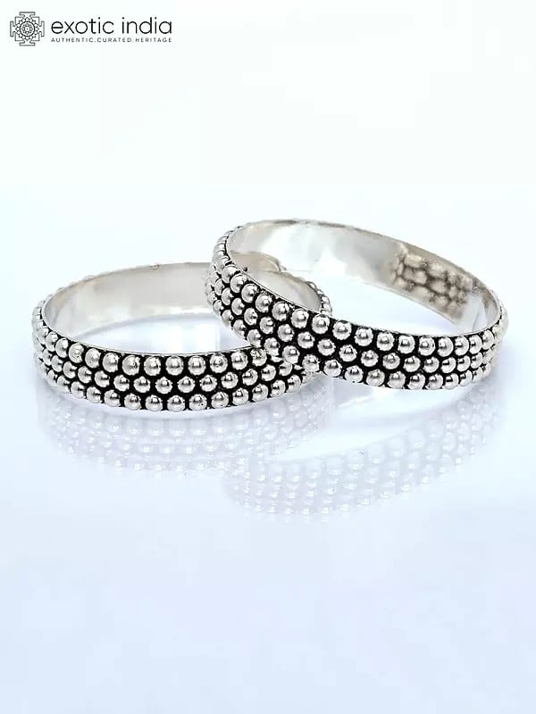 Exotic India Sterling Silver Bangle (Price Per Piece) 