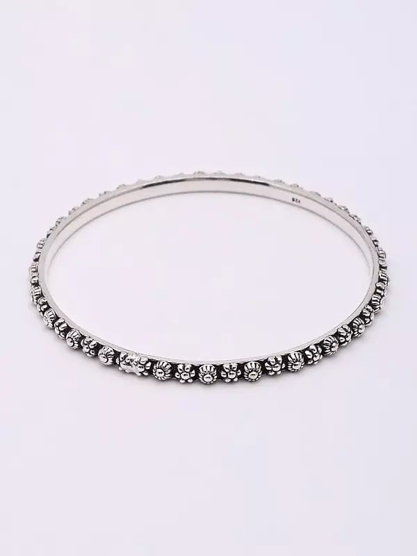 Exotic India Sterling Silver Bangles Pair Of Bangles 