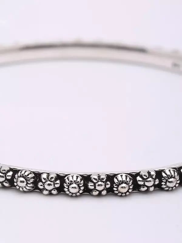 Exotic India Sterling Silver Bangles Pair Of Bangles 