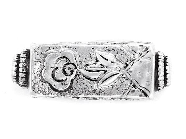 exotic india Sterling Silver Bead with Flower Design