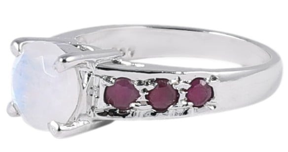 exotic india Sterling Silver Designer Ring with Gemstones 
