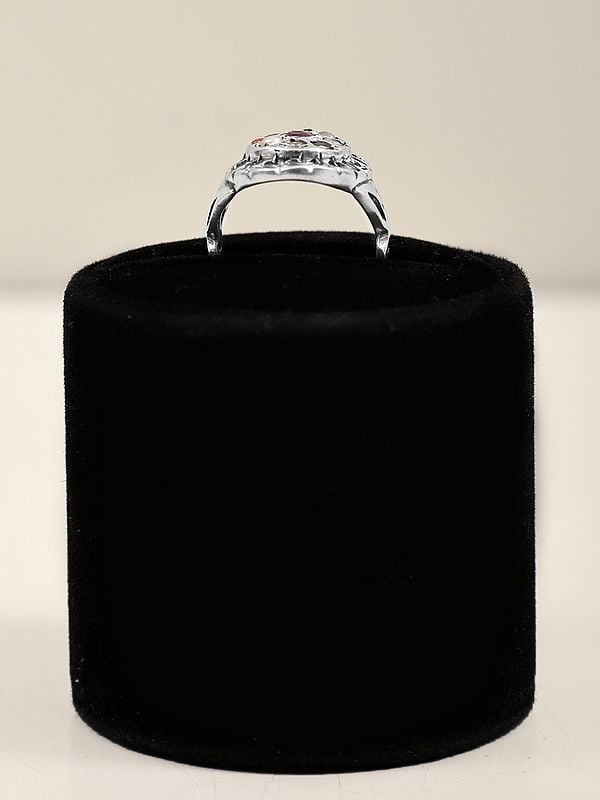 Exotic India Sterling Silver Navaratna Ring | Navratna Jewelry 