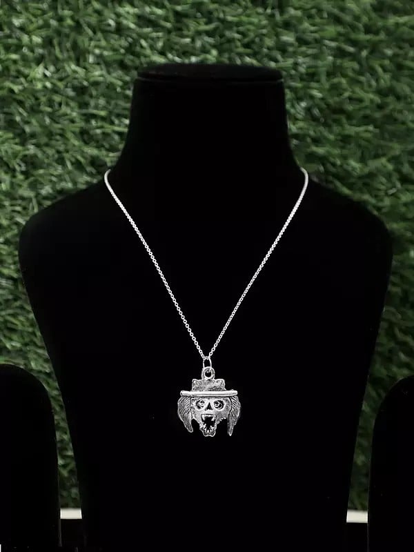 exotic india Sterling Silver Skull with Hat Pendant | Sterling Silver Pendants 