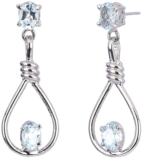 exotic india Sterling Silver Teardrop Earrings | Peridot Stone Jewelry