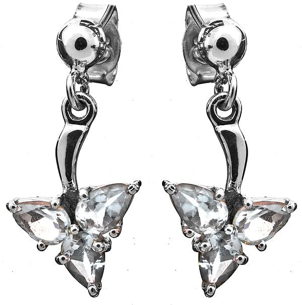 exotic india Sterling Tops with Faceted Gems | Garnet Earrings 