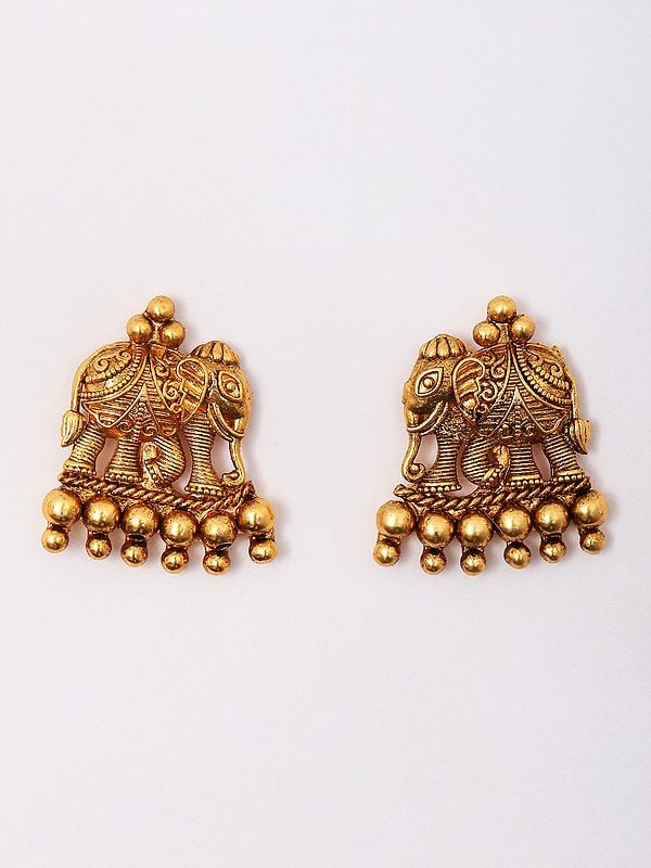 Exotic India Stone Studded And Beaded Goddess Lakshmi Necklace Set With Earrings 