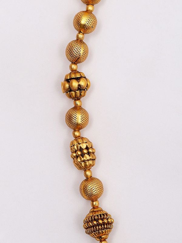 Exotic India Stone Studded Bal Krishna With Cow Necklace And Earrings Set 