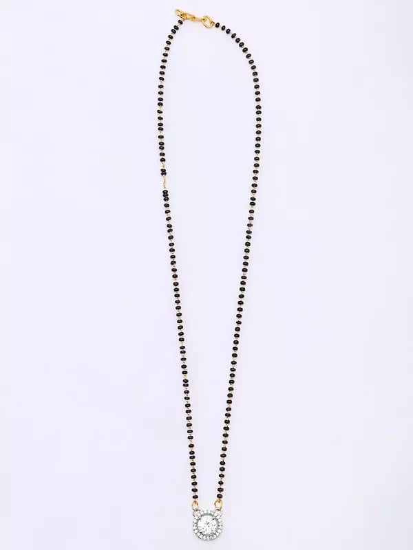 Exotic India Stone Studded Mangalsutra And Earrings Set 