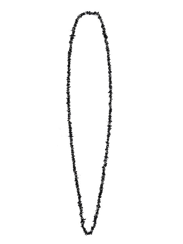 exotic india Strand Natural Black Obsidian Chips Beads