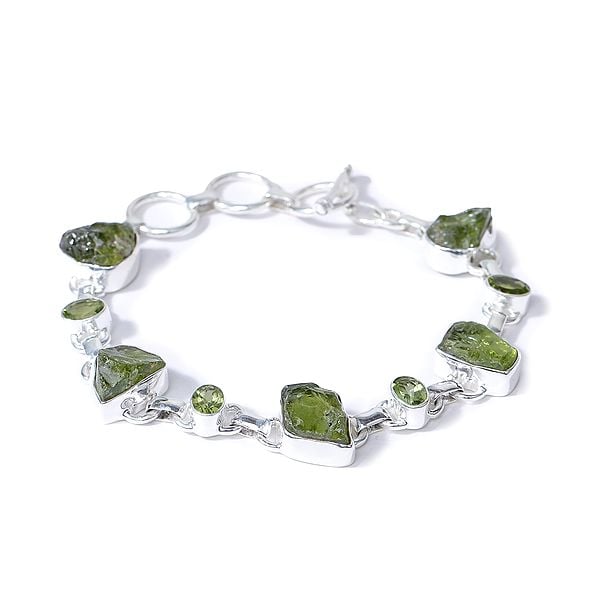 exotic india Stylish Bracelet with Rugged Stones | Sterling Silver Jewelry 