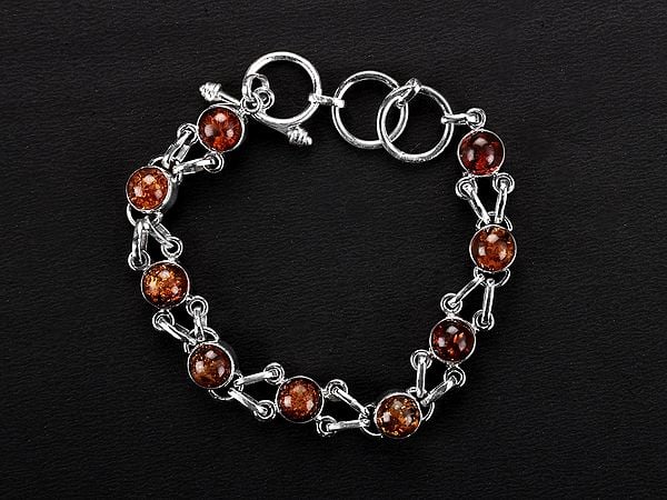 exotic india Stylish Sterling Silver Amber Bracelet | Sterling Silver Jewelry 