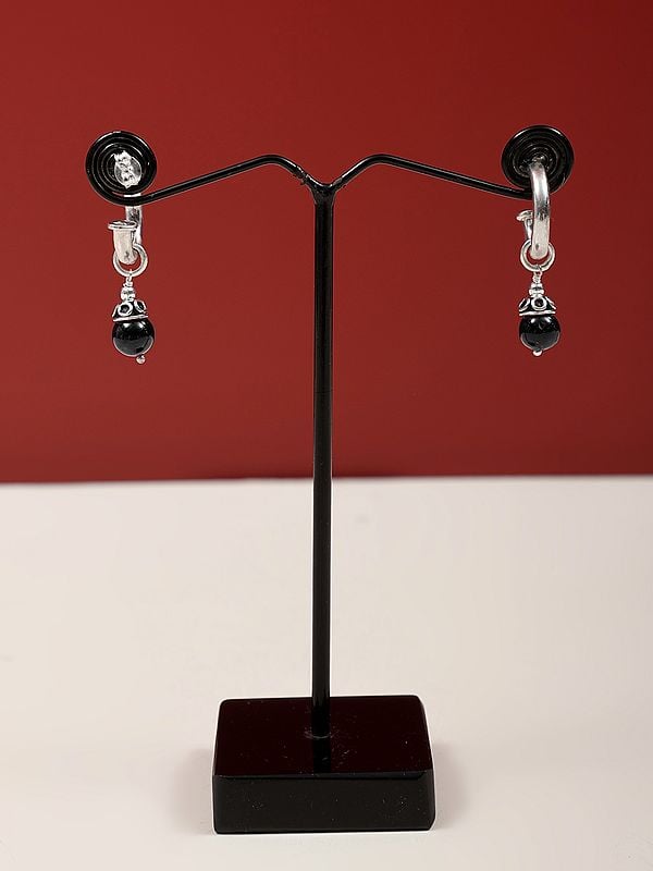 Exotic India Stylish Sterling Silver Earring With Gemstone 
